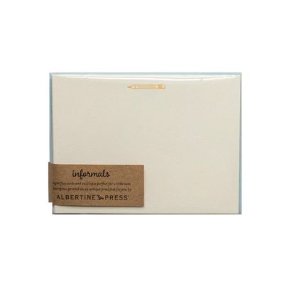 Pencil Letterpress Notecard Set