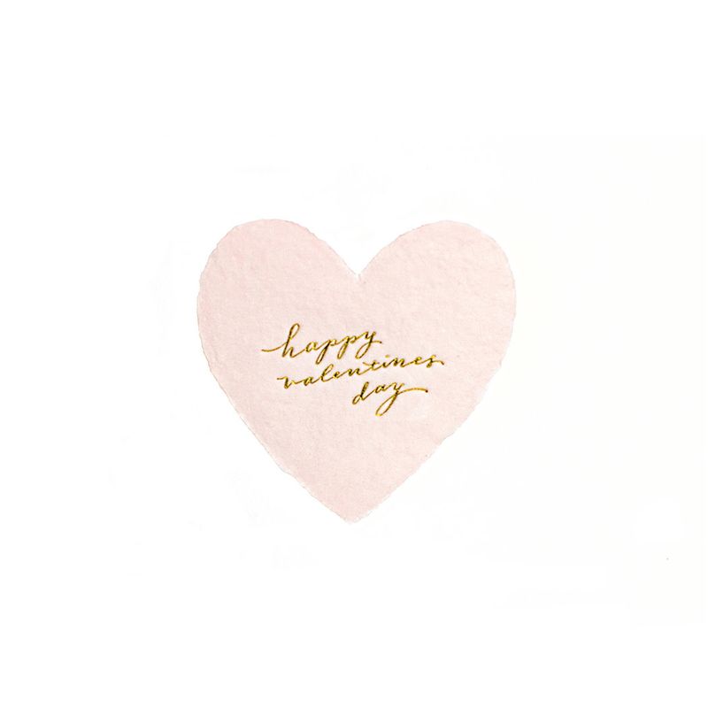 Happy Valentine&#39;s Day Letterpress Foiled Heart Enclosure
