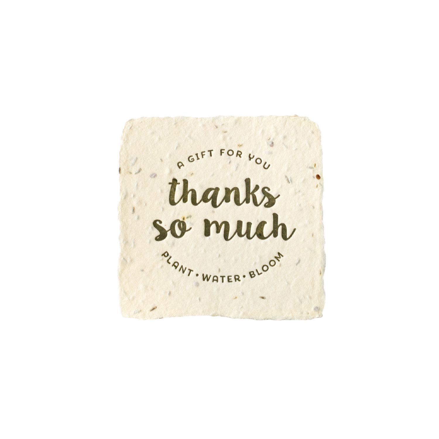 Thanks Petite Wildflower Wish Letterpress Enclosure