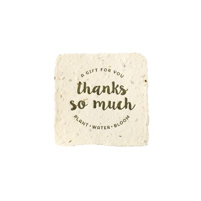 Thanks Petite Wildflower Wish Letterpress Enclosure
