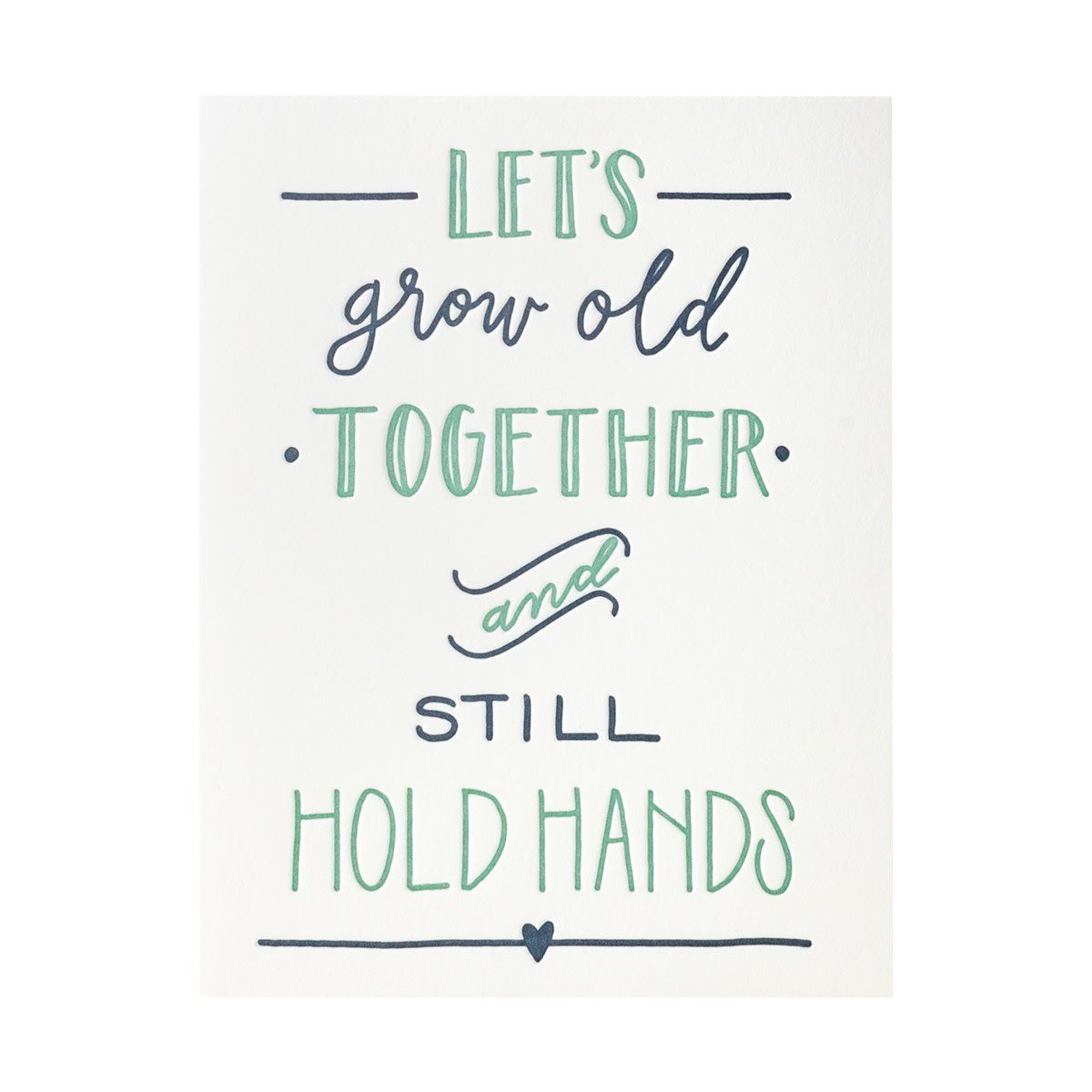 Still Hold Hands Letterpress Card