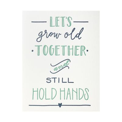 Still Hold Hands Letterpress Card