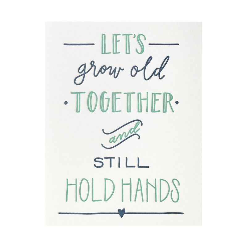 Still Hold Hands Letterpress Card