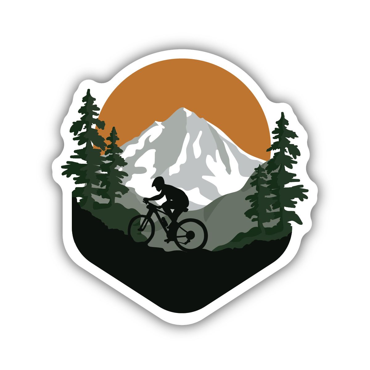Mountain Biking Sticker