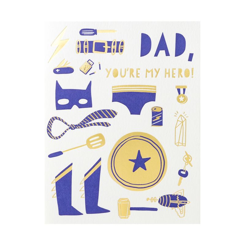 Super Dad Letterpress Card