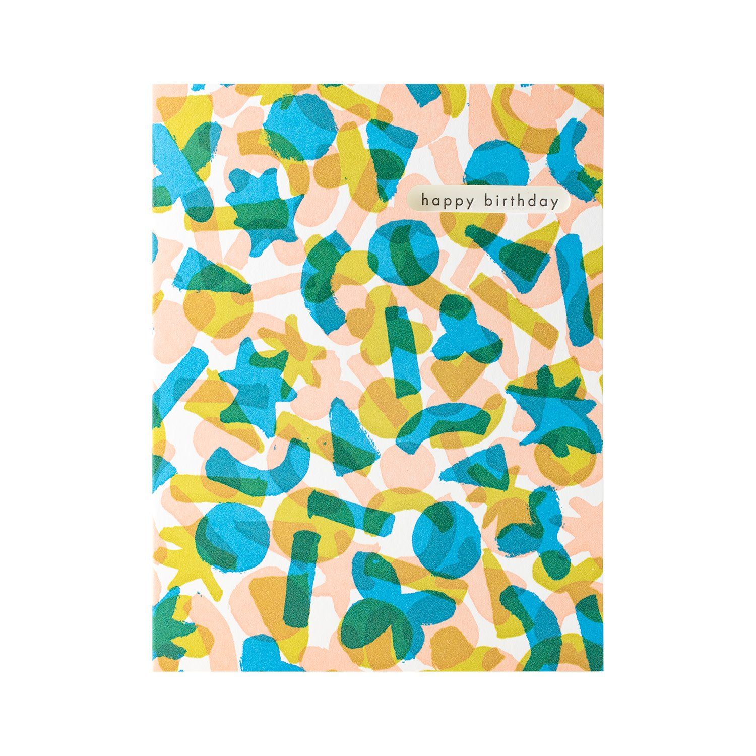 Shapes Pattern Birthday Letterpress Card