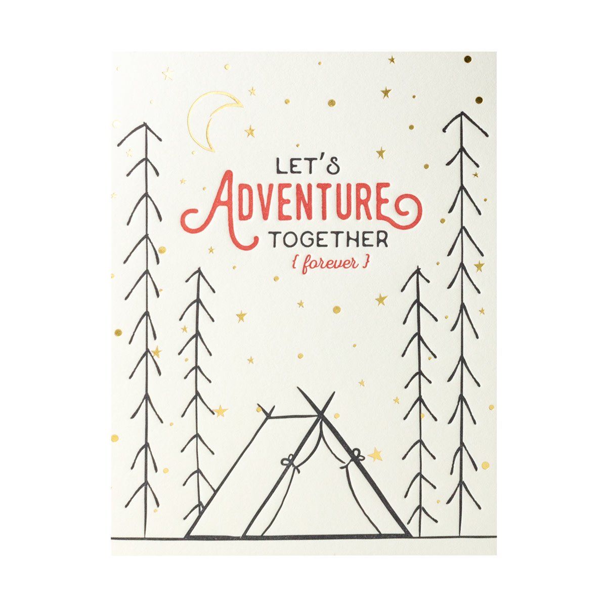 Adventure Together Letterpress Card