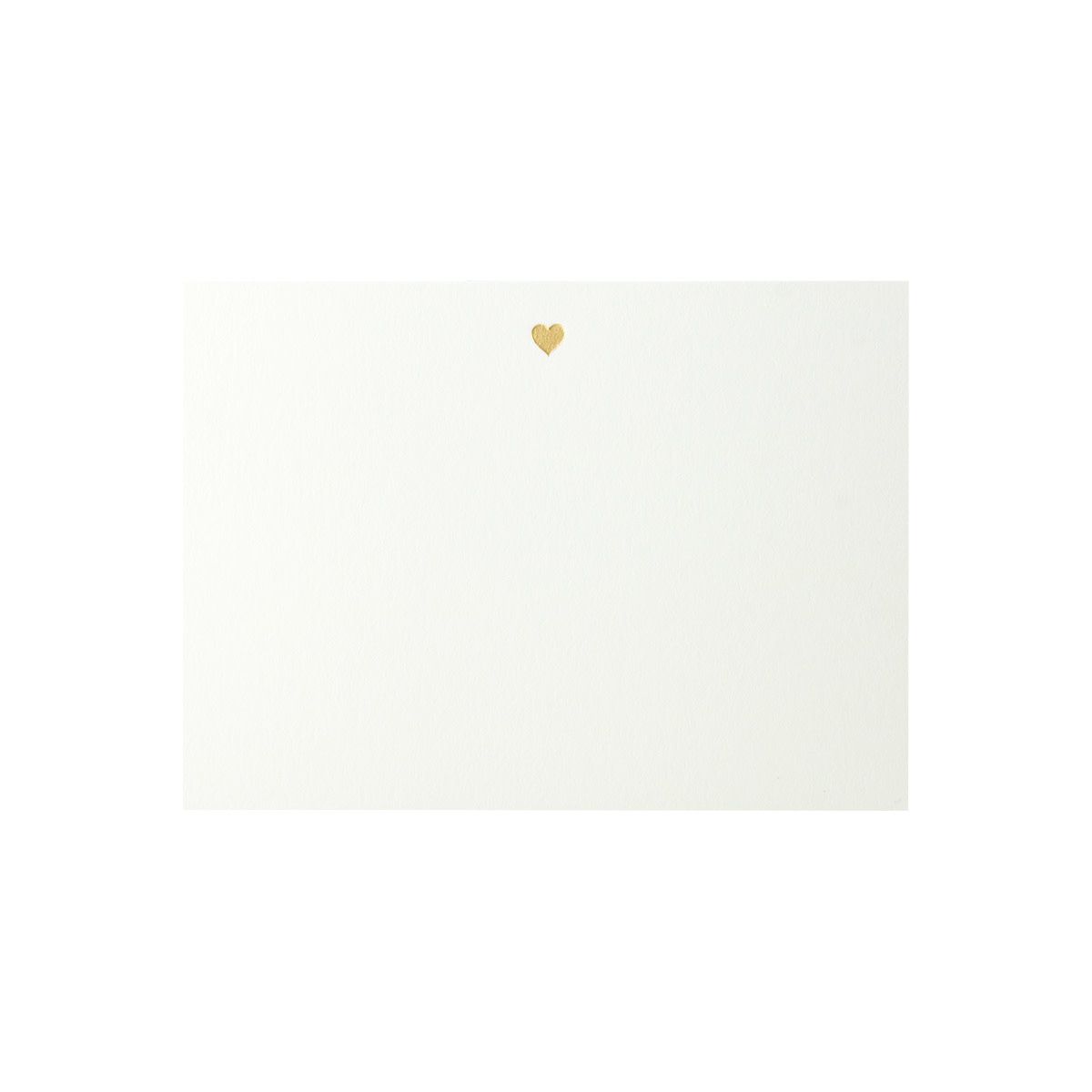 Gold Heart Letterpress Cards Box of 8
