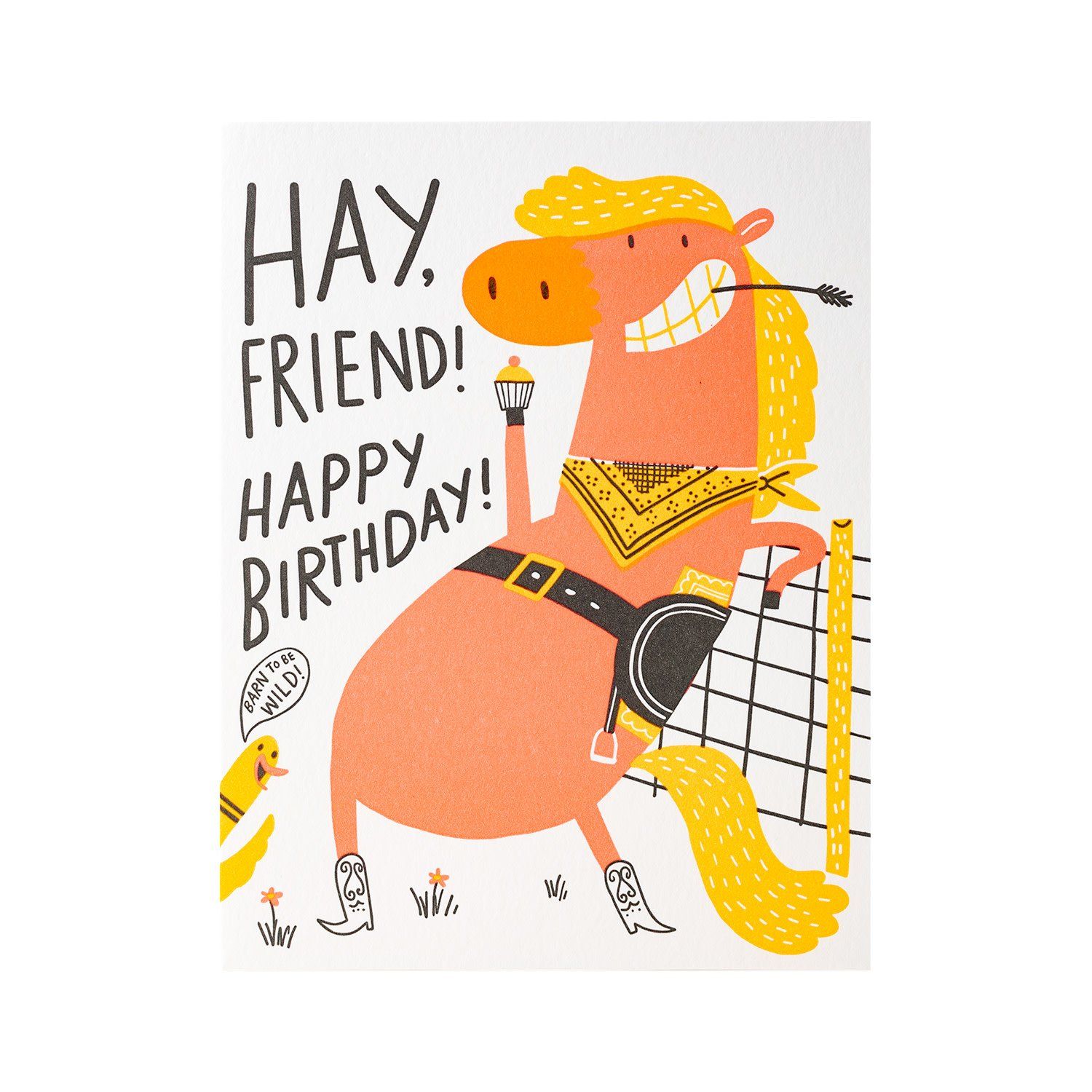 Haaay Birthday Letterpress Card