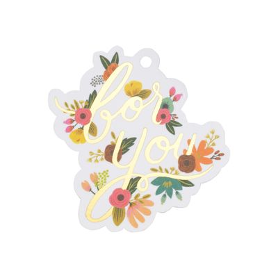 Mint Floral &quot;For You&quot; Die-Cut Gift Tag Pack