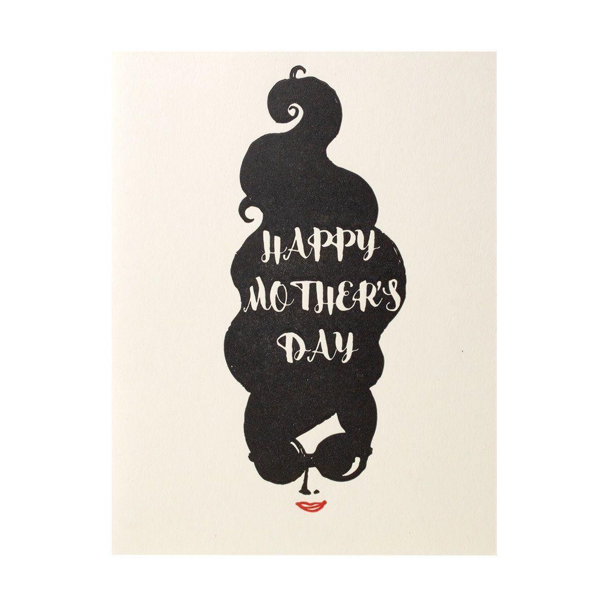 Happy Mother&#39;s Day Hair Letterpress Card