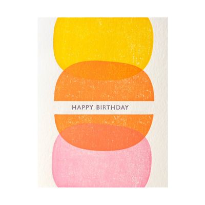 Candies Happy Birthday Letterpress Card