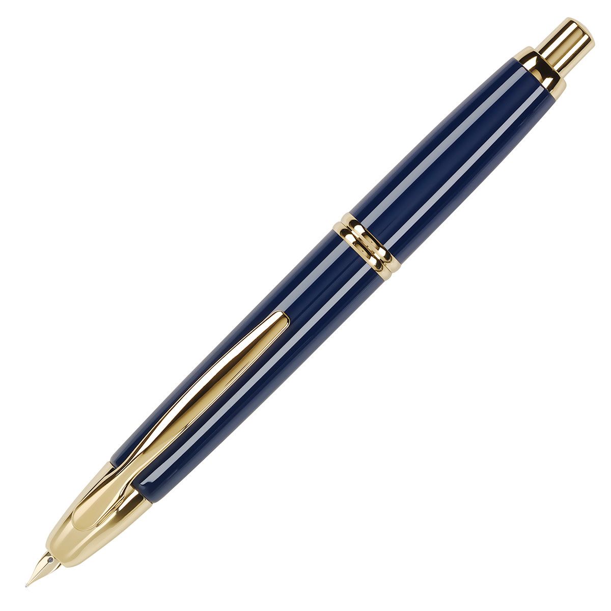 Pilot Vanishing Point Blue &amp; Gold Fountain Pen
