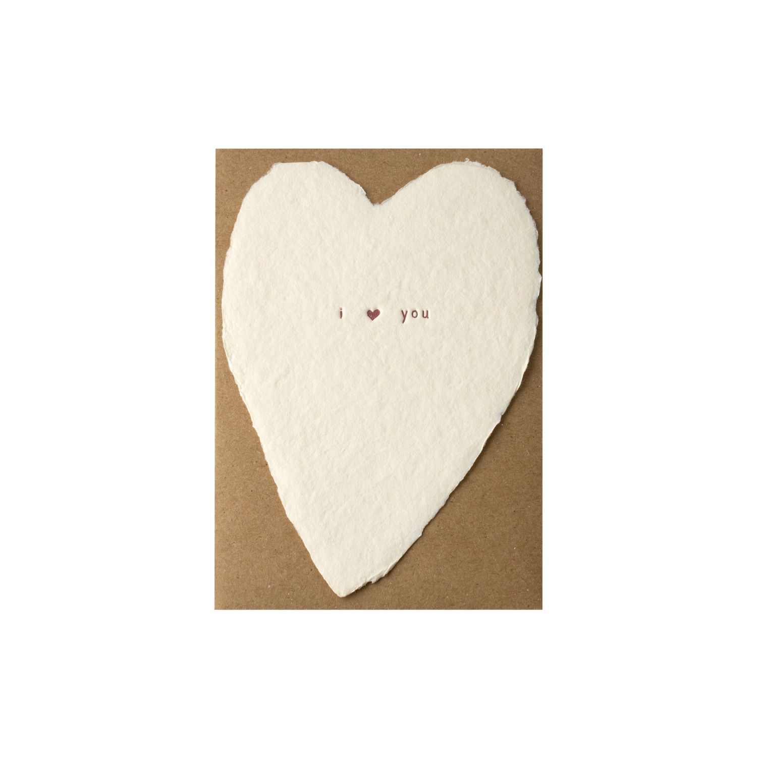 I (Heart) You Greeted Heart Letterpress Card