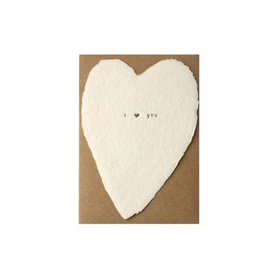 I (Heart) You Greeted Heart Letterpress Card
