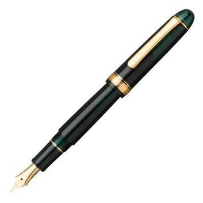 Platinum #3776 Laurel Green &amp; Gold Fountain Pen