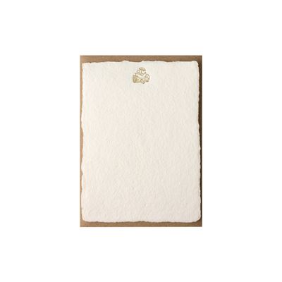 Mushroom Handmade Paper Deckled Letterpress Note