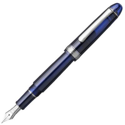 Platinum #3776 Century Chartes Blue &amp; Rhodium Fountain Pen