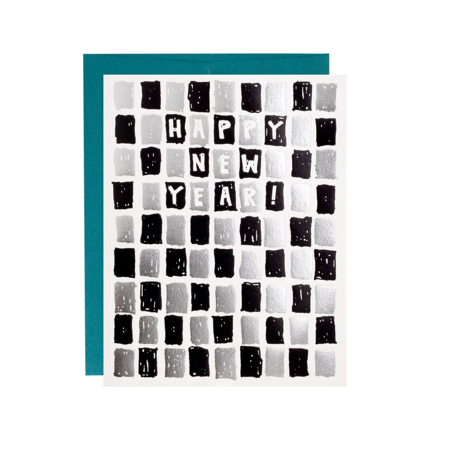 Tiles Happy New Year Letterpress Card