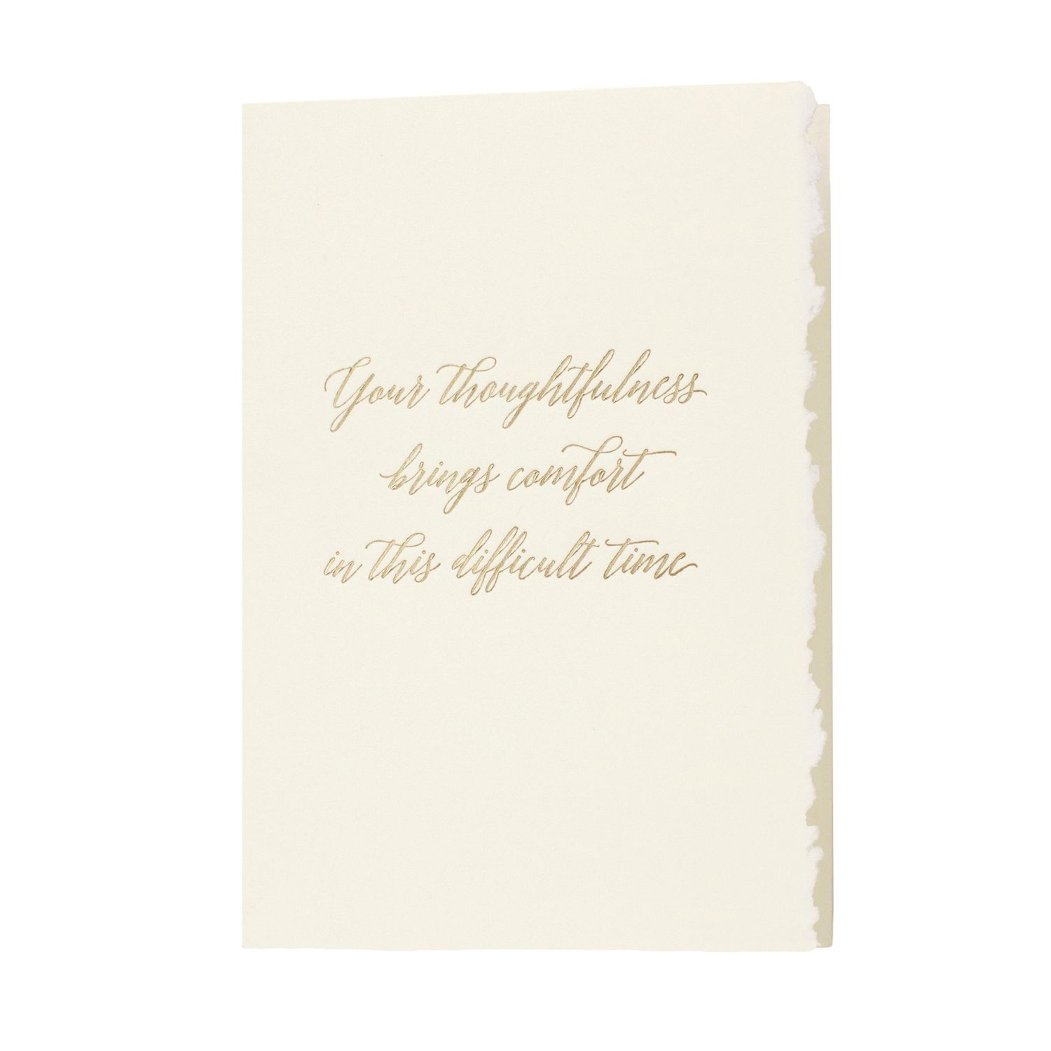 Comfort Sympathy Glimmer Note Letterpress Card