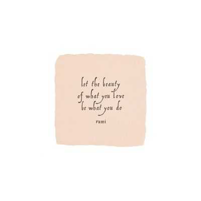 Rumi Quote Blush Petite Wish Letterpress Enclosure