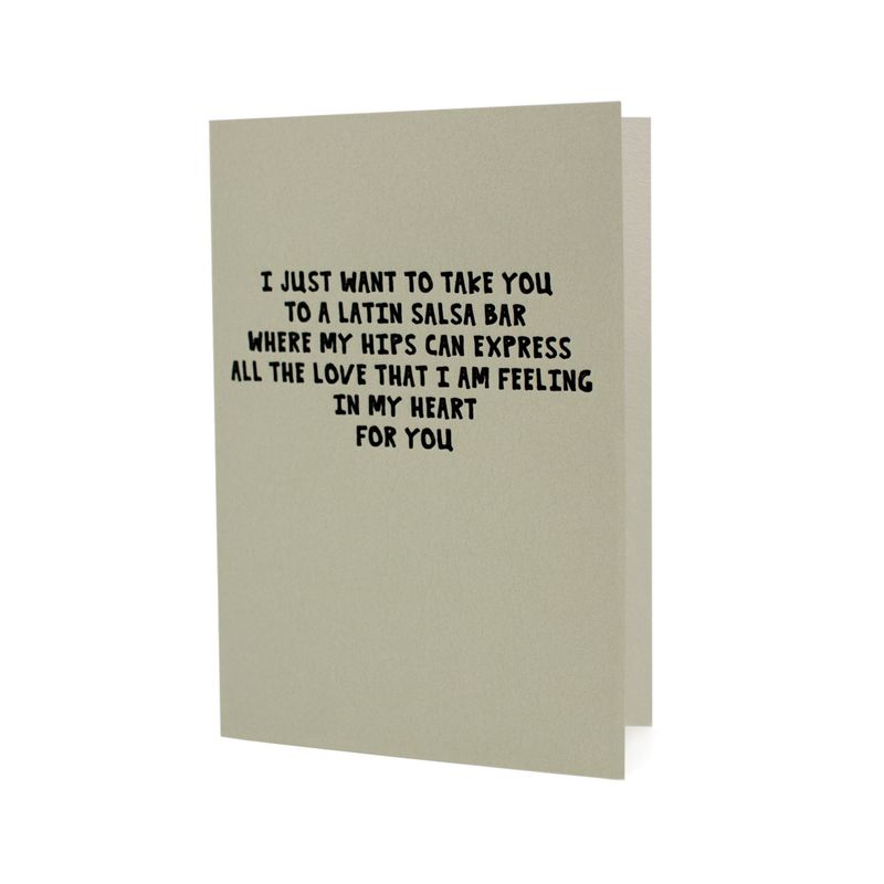 Take You to a Latin Salsa Bar Letterpress Card
