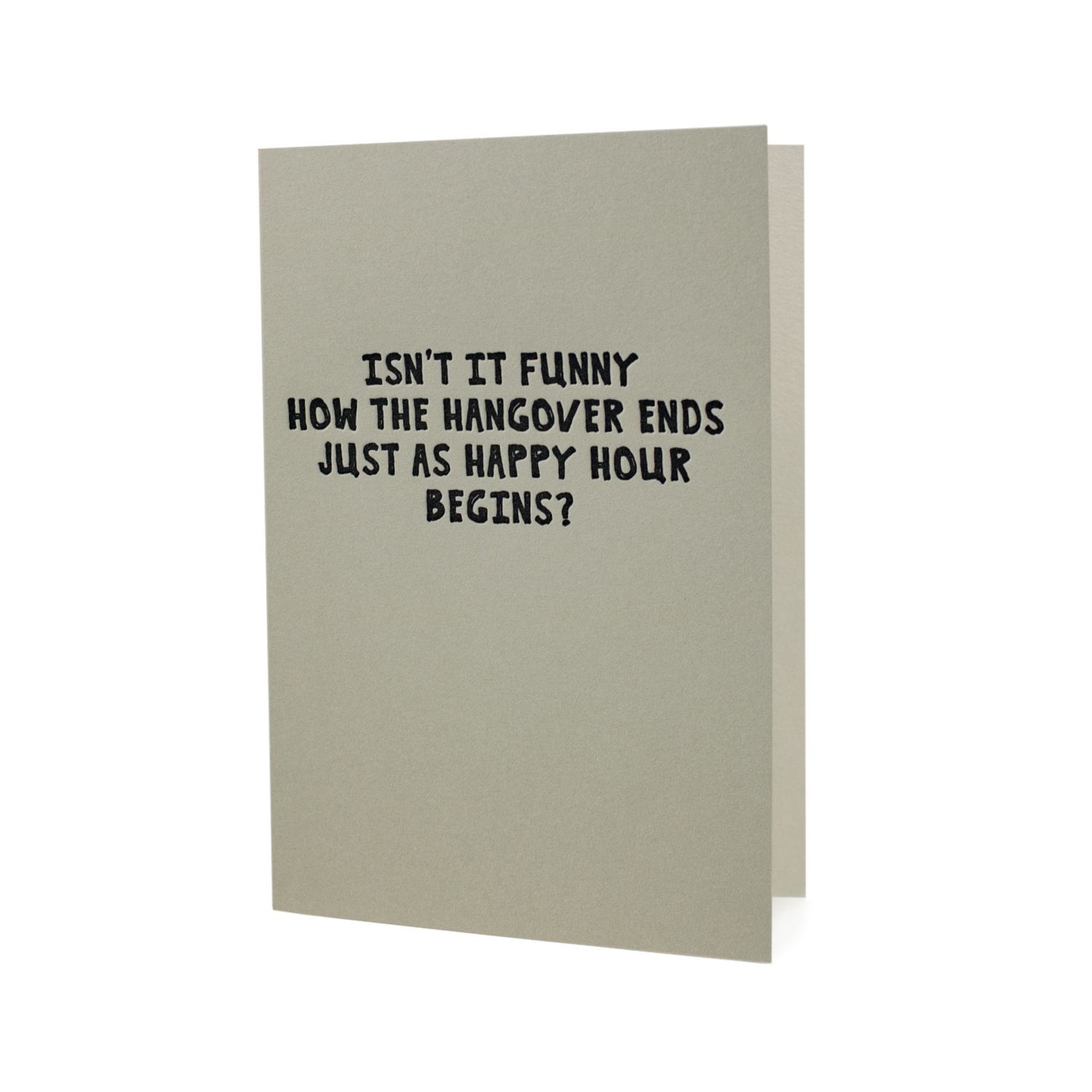 The Hangover Ends As Happy Hour Begins Letterpress Card