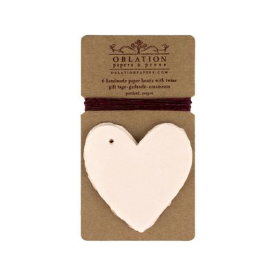 Blush Petite Handmade Paper Heart Tags