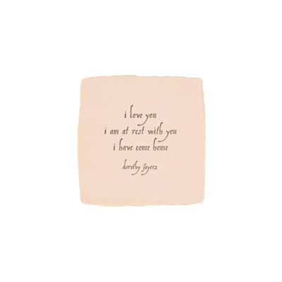 Dorothy Sayers Quote Blush Petite Wish Letterpress Enclosure