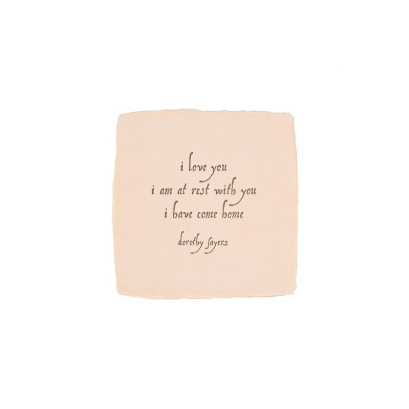 Dorothy Sayers Quote Blush Petite Wish Letterpress Enclosure
