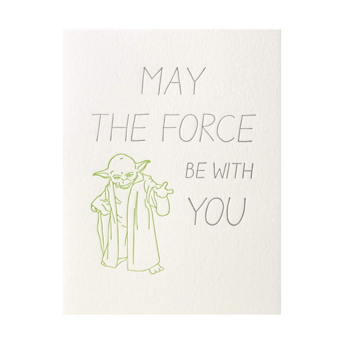 The Force Letterpress Card