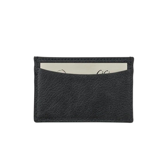 Slim Black Leather Card Case