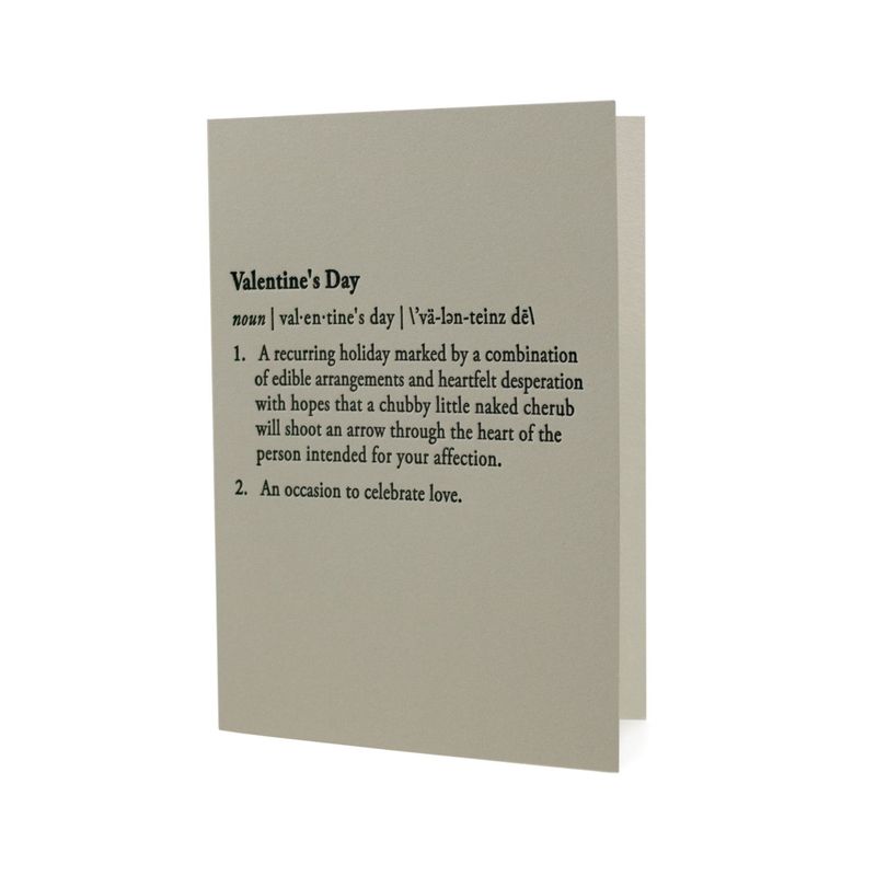 Valentine&#39;s Day Definition Letterpress Card