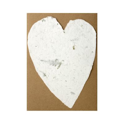 Large Fern Handmade Paper Heart