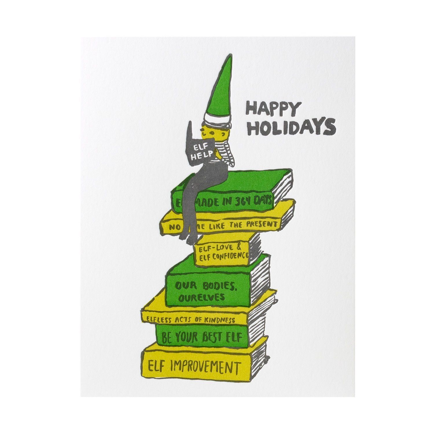 Elf Improvement Letterpress Card