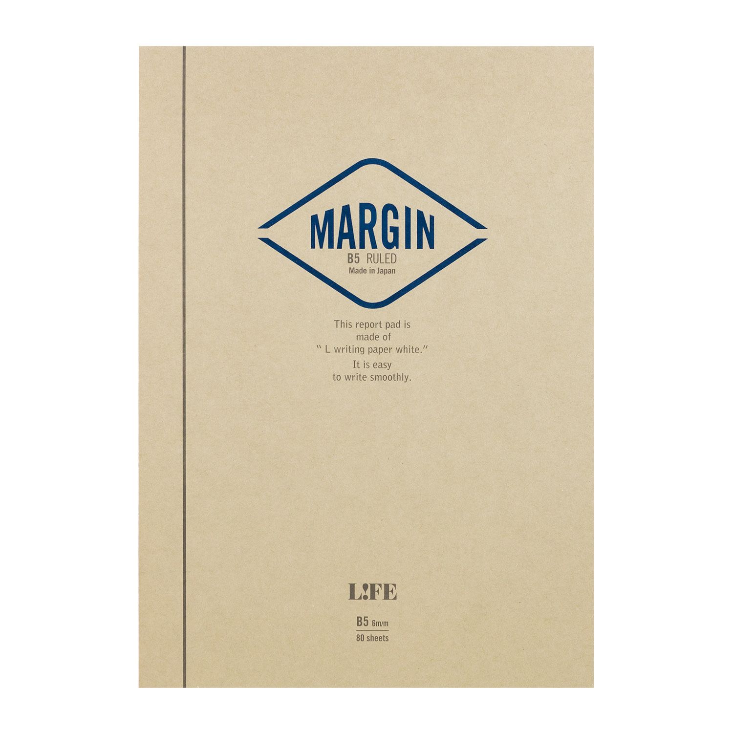 Life Notes Margin Top Bound Pad Blue B5