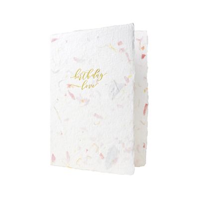 Birthday Love in Flowers Letterpress Card