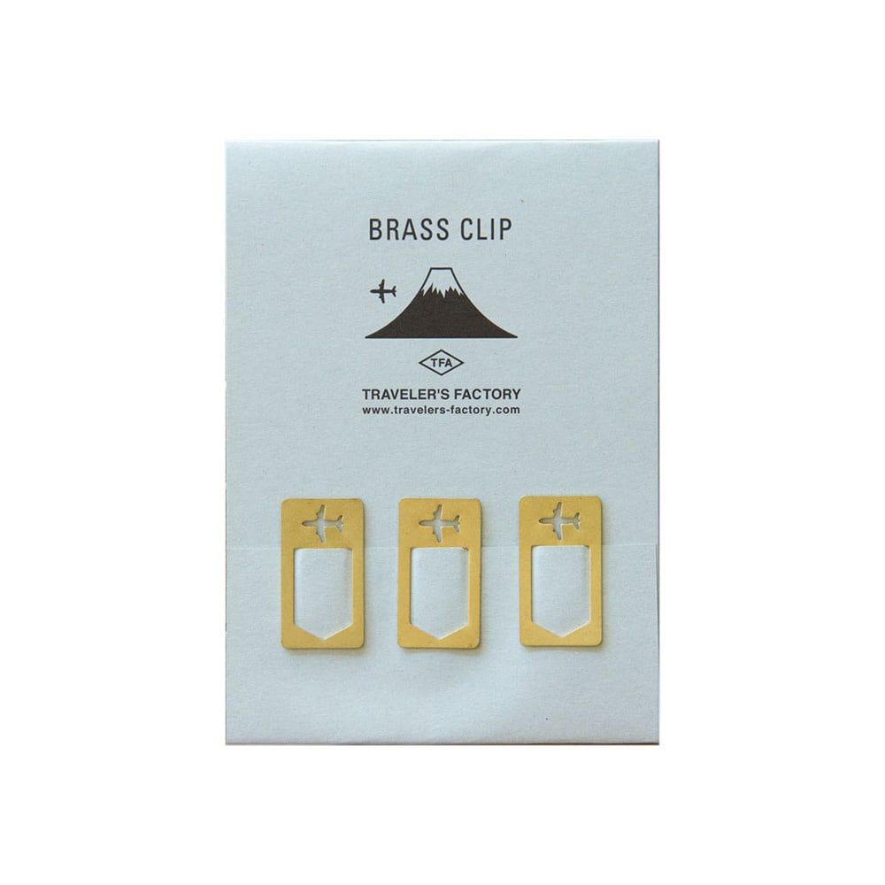 Traveler&#39;s Factory Airplane Brass Clip Set of 3