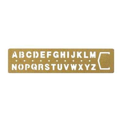 traveler&#39;s company - brass alphabet template bookmark