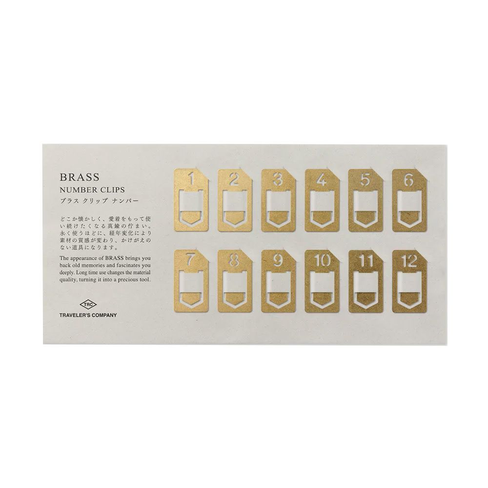 Traveler&#39;s Company Brass Number Clips