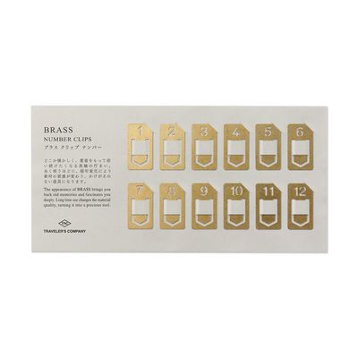 Traveler&#39;s Company Brass Number Clips