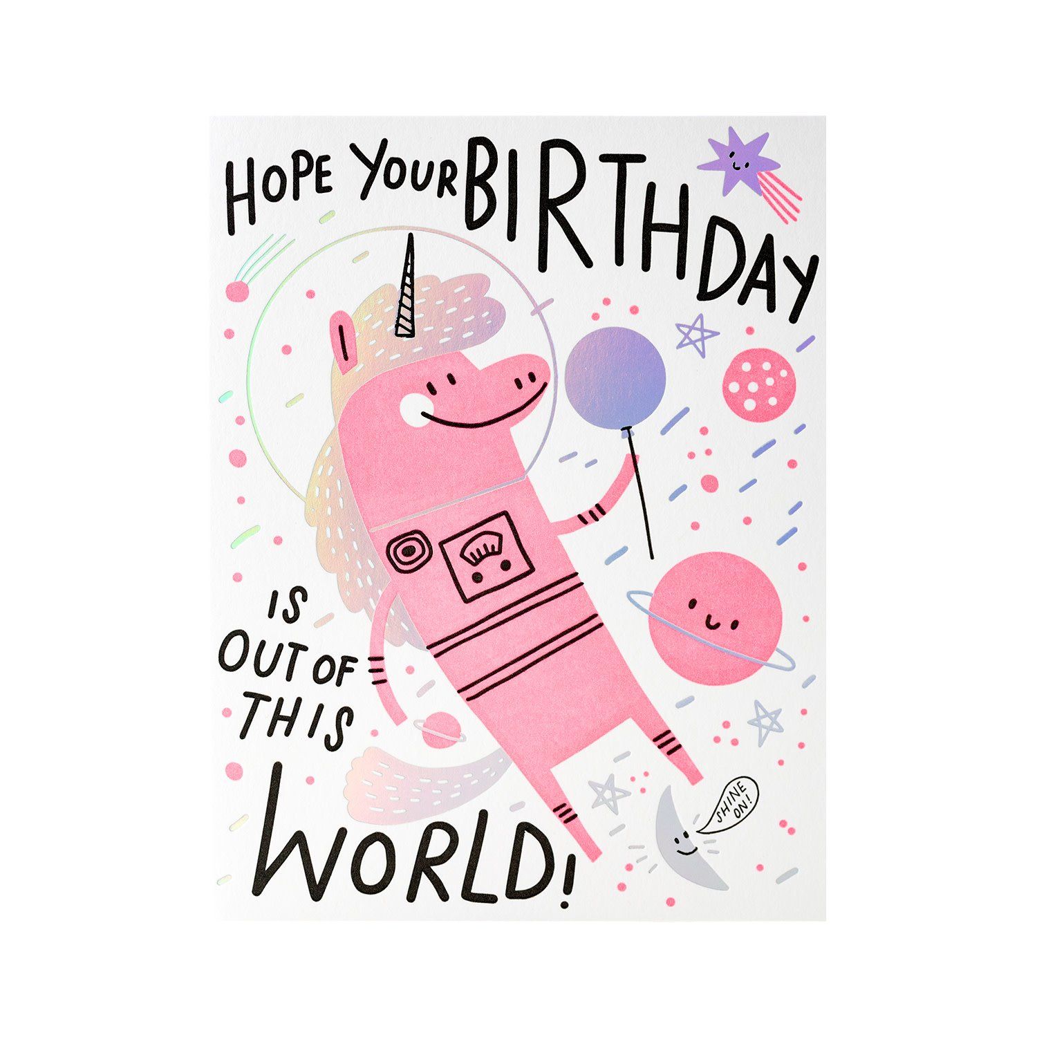 Out of this World Birthday Letterpress Card