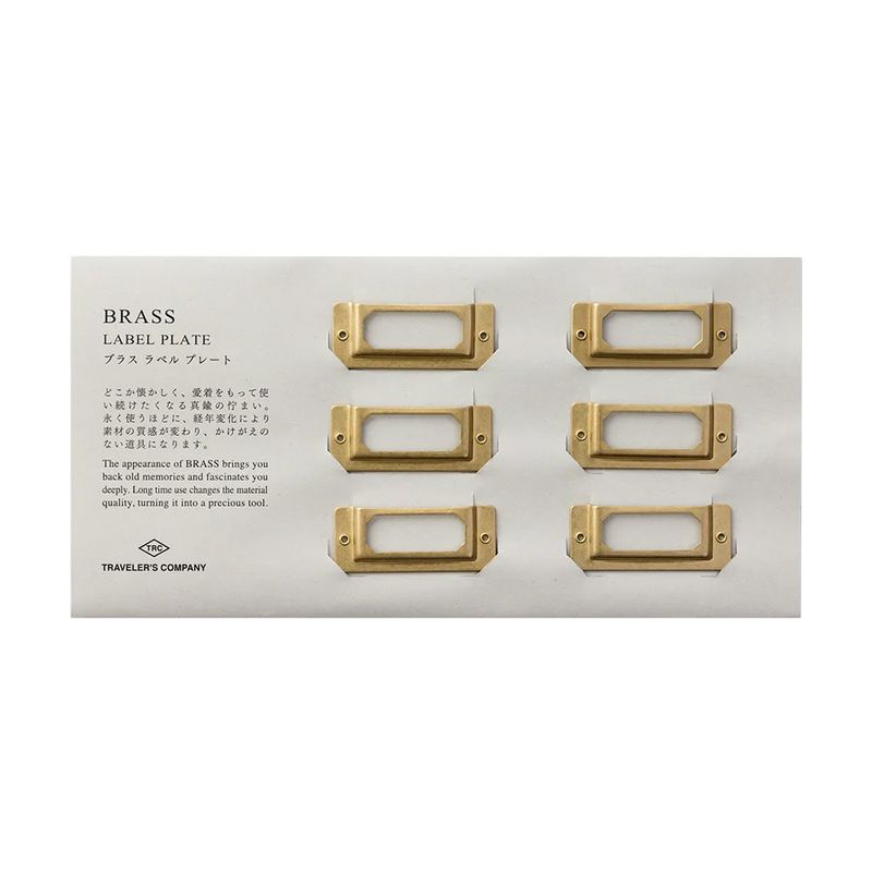 traveler&#39;s company - brass label plate