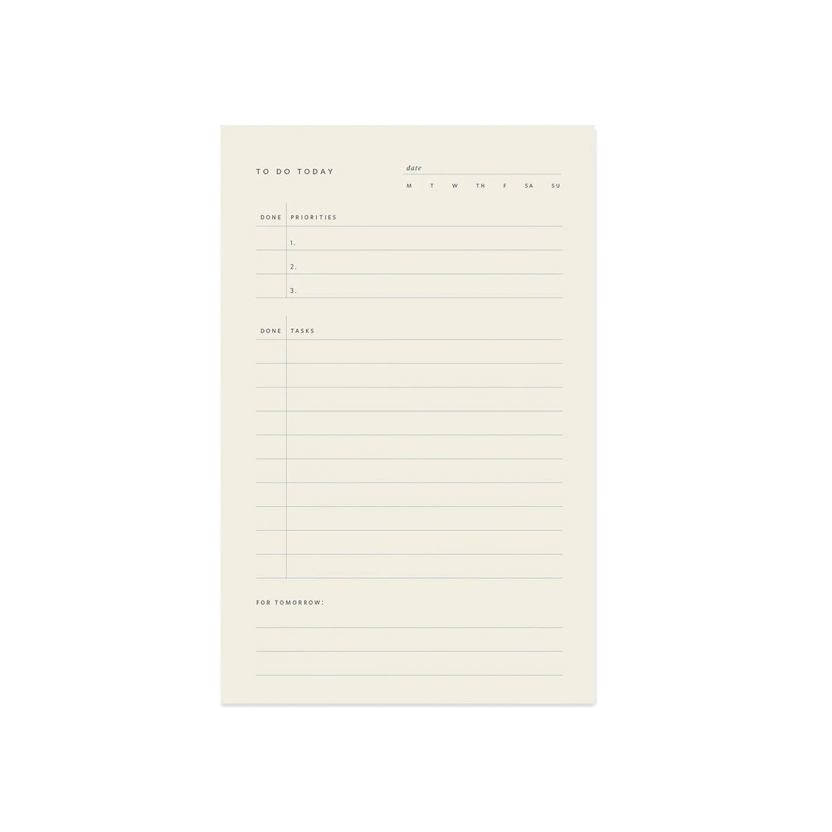 To Do Today Notepad