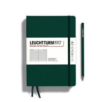 A5 Medium Hardcover Notebook Forest Green