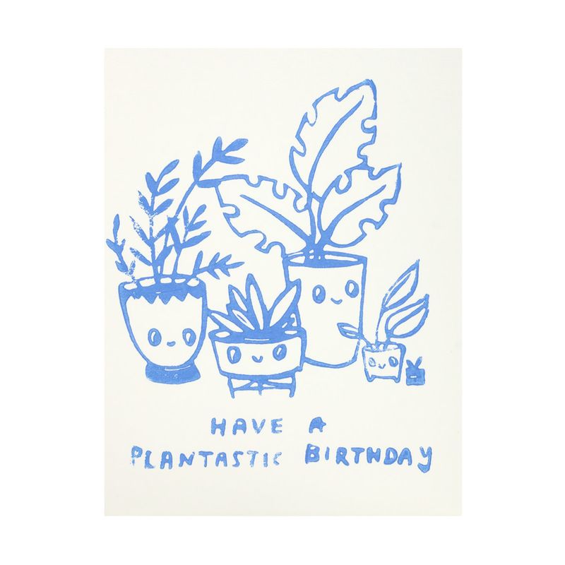 Plantastic Birthday Letterpress Card