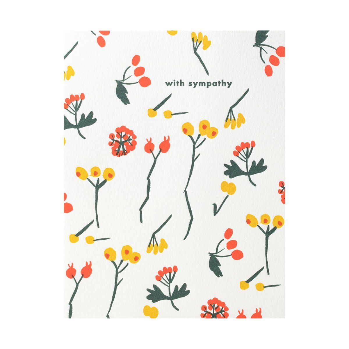 Berry Sympathy Letterpress Card