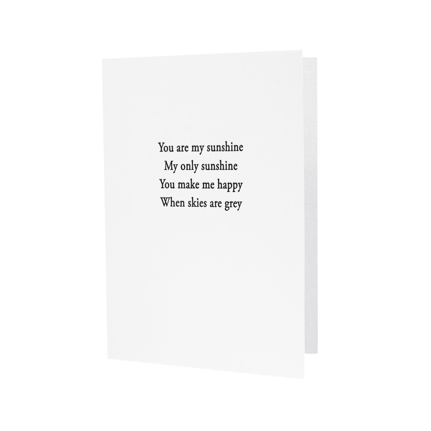 You Are My Sunshine Letterpress Card