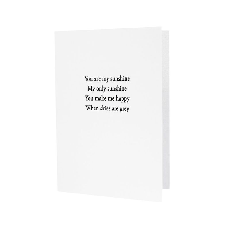 You Are My Sunshine Letterpress Card