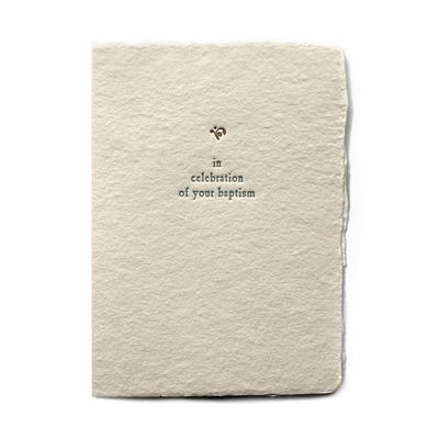 In Celebration of Your Baptism Small Salutation Letterpress Card